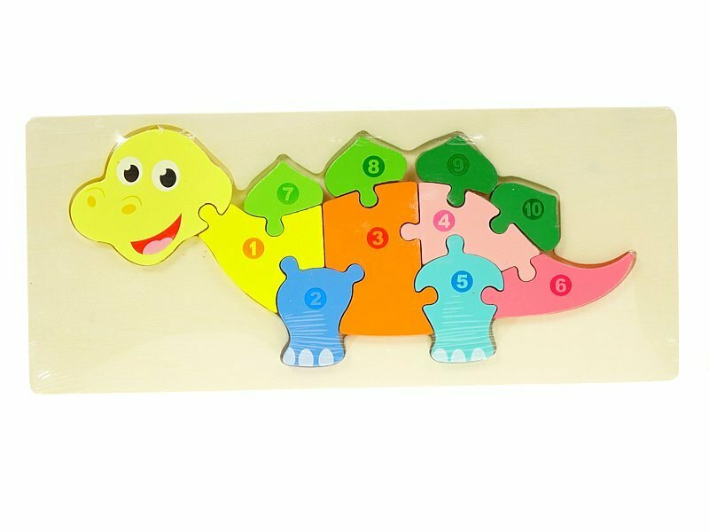 Drewniana Uk Adanka Dinozaur Puzzle Drewniane Montessori Wiat Zabawek